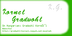 kornel gradwohl business card